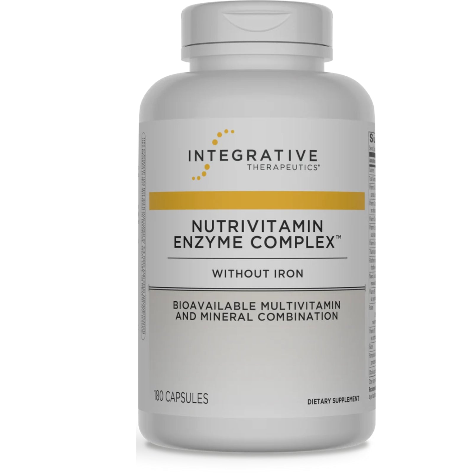 Integrative Therapeutics, NutriVitamin Enzyme Complex™ without Iron, 180 Capsules UPC 871791000513 | HiLife Vitamins